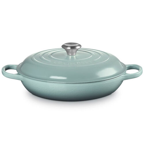 Le Creuset Cast Iron Shallow Casserole 30cm - Sea Salt